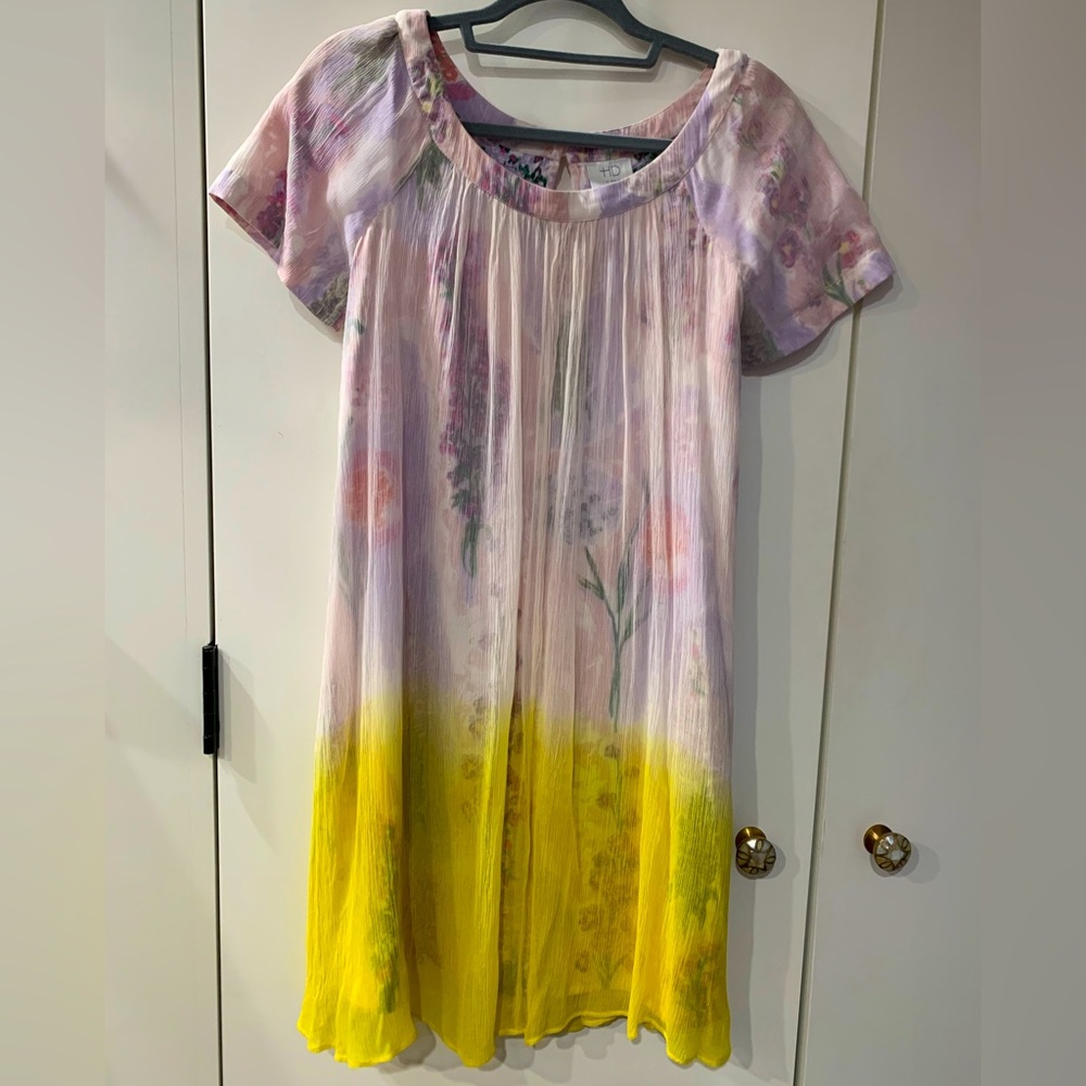Anthropologie | HD in Paris Dipped Chroma Ombre Floral Sheath Dress 2